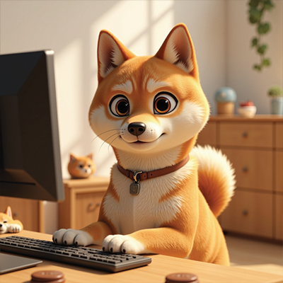 Aiko pri računalniku – Mushin UI/UX oblikovanje